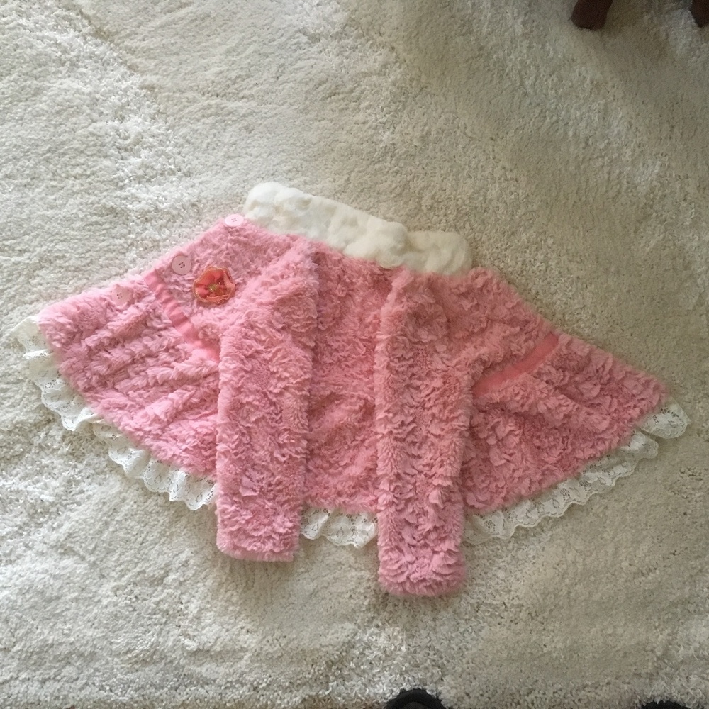 Rosey Pink and White Sweater